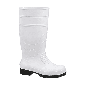 Mangla Goodyear 14 Inch Height Safety Gumboot with Steel Toe (White)
