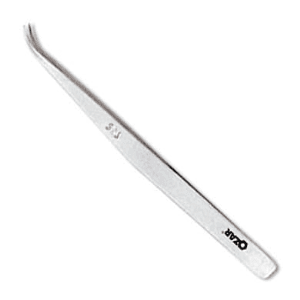 Ozar 115 mm Stainless Steel Precision Assembly Tweezer - Fine Curved, ATW-0257