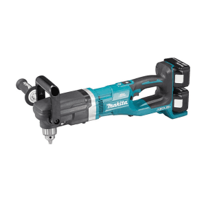 Makita 18V X 2 LXT BL 13 mm (1/2") Cordless Keyed Chuck Angle Drill with Rapid Charger & 2 Pcs 5.0Ah Batteries, DDA460PT2