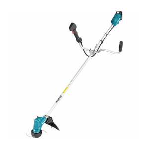 Makita 18V LXT BL 3-Speed Cordless Bike Handle Grass Trimmer with Rapid Charger & 2 Pcs 5.0Ah Batteries, DUR190URT1