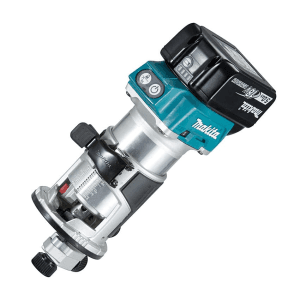 Makita 18V LXT BL 6 mm (1/4") / 8 mm (5/16") Cordless Variable Speed Trimmer with Dual LED Lights (Bare Tool), DRT50Z