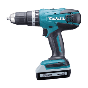 Makita 18V Li-Ion 13 mm (1/2") Cordless Hammer Drill Driver with Charger & 2 Pcs 1.5Ah G-Batteries, HP457DWE
