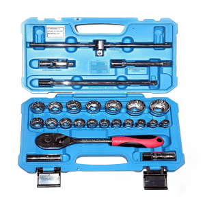 Taparia 25 Pcs 1/2 Inch Sq. Drive BiHexagonal Socket Set (12PT), BMS 17MXL