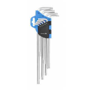 Hogert 9 Pcs (T10 - T50) Tamper Torx Extra Long Hex Keys Set, HT1W810