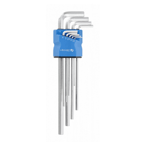 Hogert 9 Pcs (1.5 mm - 10 mm) Precision Extra Long Hexagonal Keys Set, HT1W822
