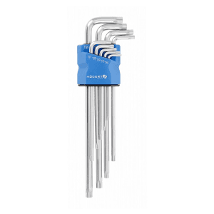 Hogert 9 Pcs (T10 - T50) Tamper Torx Extra Long Keys Set, HT1W831
