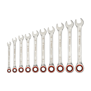 Bosch 10 Pcs Ratchet Spanner Set, 1 600 A02 AU0 