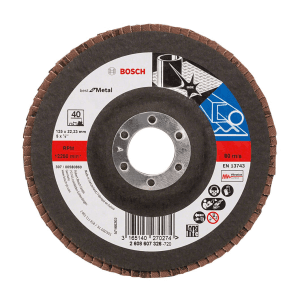Bosch 125 mm / 40 Grit X571 Flap Disc (Pack Of 10 Pcs), 2 608 607 326
