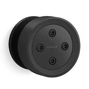 Kohler Statement Round Adjustable Deep Massage Body Spray In Matte Black Finish, K-26299IN-BL