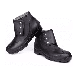 Hillson No Risk High Ankle Dual Density PVC Safety Boots with Steel Toe (Black)