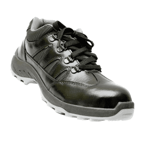 Hillson Dual Density TFP Sole Synthetic Leather Swag Safety Shoes - Steel Toe (Black & Grey), Swag-1905