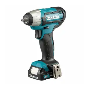 Makita 12 Vmax CXT Li-Ion 60 Nm Cordless Impact Wrench with Charger & 2 Pcs 2.0Ah Batteries, TW060DWAE