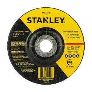 Stanley 100 x 4 x 16 mm Metal Grinding Wheel, STA4510