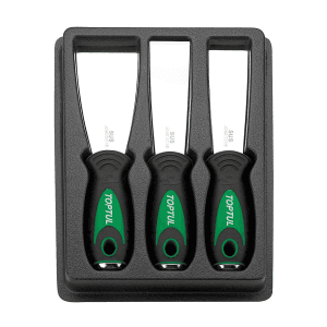 Toptul 3 Pcs Stainless Steel Bolstered Scraper Set, JGAT0302