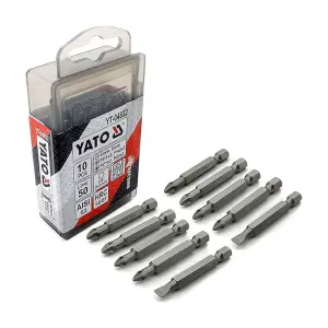 Yato 50 mm Mix Screwdriver Bit Set (Pack of 10 Pcs), YT-04832