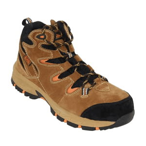 Black+Decker High Ankle DIN Suede Leather Safety Shoe - Composite Toe (Camel), BXWB0169IN
