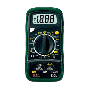HTC 3-1/2 Digit / 1999 Count Digital Manual Multimeter With Backlight, DM-830L