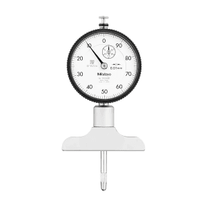 Mitutoyo 0 - 210 mm Dial Depth Gauge with Ball Point Contact Element (63.5 mm Base), 7213A