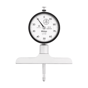 Mitutoyo 0 - 210 mm Dial Depth Gauge with Ball Point Contact Element (101.6 mm Base), 7214A