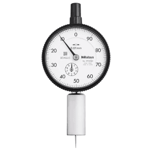 Mitutoyo 0 - 10 mm Dial Depth Gauge with Needle Contact Element (Round Base), 7222A