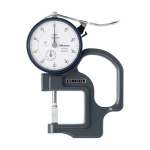 Mitutoyo 0 - 10 mm Dial Indicator Thickness Gauge for Groove Depth Measurement (Blade Contact Elements), 7315A