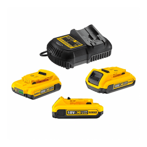 Dewalt XR Charger + 3 x 2.0 Ah Battery, DCB115D3