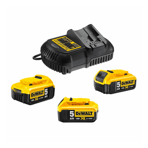 Dewalt 18V Li-ion XR Charger 3x5.0Ah Battery, DCB115P3-QW