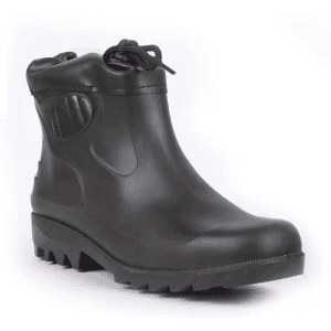 Hillson Collar Boot High Ankle Dual Density Synthetic Leather Safety Boot with Steel Toe (Black)