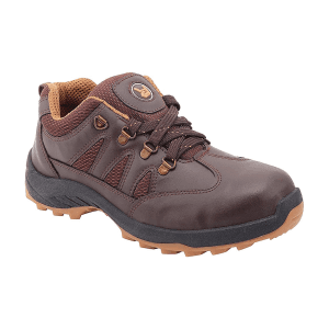 Hillson Dual Density TFP Sole Synthetic Leather Swag Safety Shoes - Steel Toe (Brown & Beige), Swag-1904