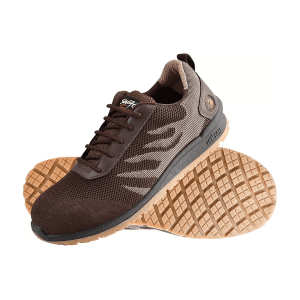 Hillson Dual Density TFP Sole Synthetic Leather Swag Safety Shoes - Steel Toe (Brown & Tan), Swag-1909