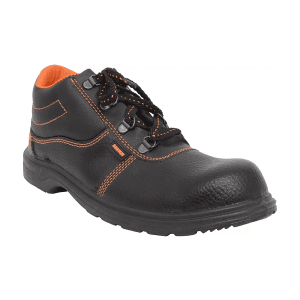 Hillson Single Density Synthetic Leather Beston Safety Shoes - Steel Toe (Black)
