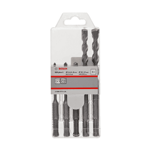 Bosch M5, M6.5, M8, M10, M12 SDS plus-1 Drill Bits Set (Pack of 5 Pcs), 2 608 579 121