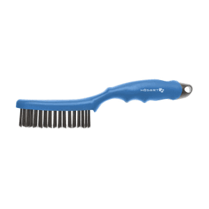 Hogert 4 Rows Steel Wire Brush with Plastic Handle, HT3B621