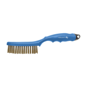 Hogert 4 Rows Brass Wire Brush with Plastic Handle, HT3B623