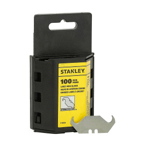 Stanley 19 mm Large Hook Knife Blade (100 Pcs), 11-983A