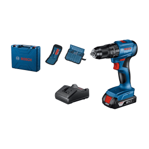 Bosch 18V Lithium-ion Professional Cordless Combi Impact Drill Driver With 23 Pcs Accessoires Kit (Brushless), GSB 185-LI Kit