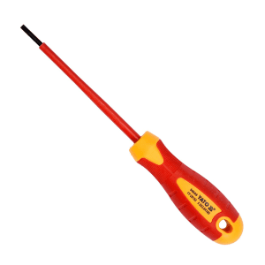 Yato 100 mm (Blade Length) x 3 mm (Blade Dia) Insulated Slotted Screwdriver, YT-28153