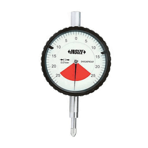 Insize 0 - 0.5 mm One Revolution Dial Indicator with Flat Back, 2316-05F