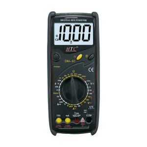 HTC 3-1/2 Digit / 1999 Count Terminal Inter Lock Mechanism Digital Multimeter With Auto Power Off, DM-91