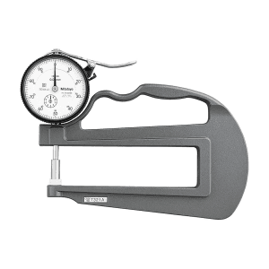 Mitutoyo 0 - 10 mm Dial Indicator Deep Throat Type Thickness Gauge (Ceramic Contact Elements), 7321A