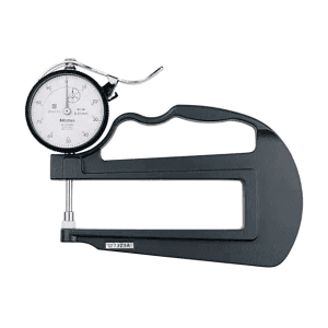 Mitutoyo 0 - 20 mm Dial Indicator Deep Throat Type Thickness Gauge (Ceramic Contact Elements), 7323A