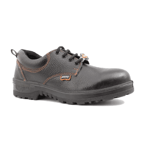 Hillson ISI Marked Single Density Leather Jackpot Safety Shoes - Steel Toe (Black)