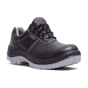 Hillson ISI Marked Double Density Buff Leather Panther Safety Shoes - Steel Toe (Black)