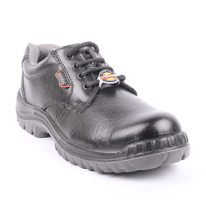 Hillson ISI Marked Double Density Grain Leather Samurai Safety Shoes - Steel Toe (Black)