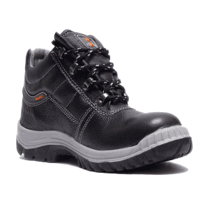Hillson ISI Marked Double Density Buff Leather Mirage Safety Shoes - Steel Toe (Black)