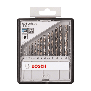 Bosch 13 Pcs HSS-G Robust Line Metal Drill Bit Set, 2 607 010 538