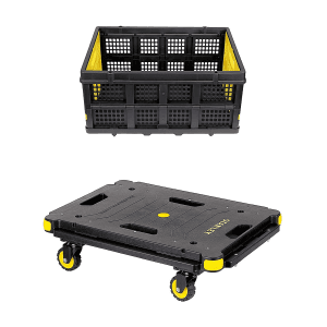 Stanley 137 Kg Load Capacity Utility Platform Dolly with Folding Utility Basket (Combi Pack), SXWT-PC531B-SP