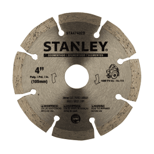 Stanley 4 inch / 110 mm Segmented Diamond Blade For Tile Cutting, STA47402B-AE-IN