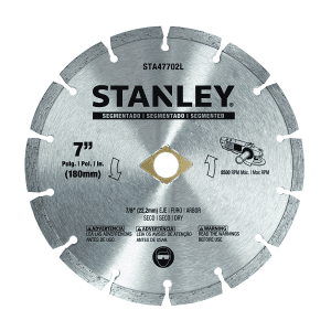 Stanley 7 inch / 180 mm Segmented Diamond Cutting Blade For Concrete & Masonary, STA47702L-IN