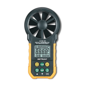 Metravi 4 Digits / 40m/Sec Digital Thermo Anemometer With Dew point & Humidity (PC Interface), AVM-03